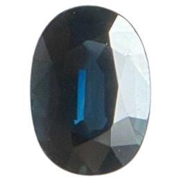 Deep Blue Sapphire 1.09ct Oval Cut Loose Gem