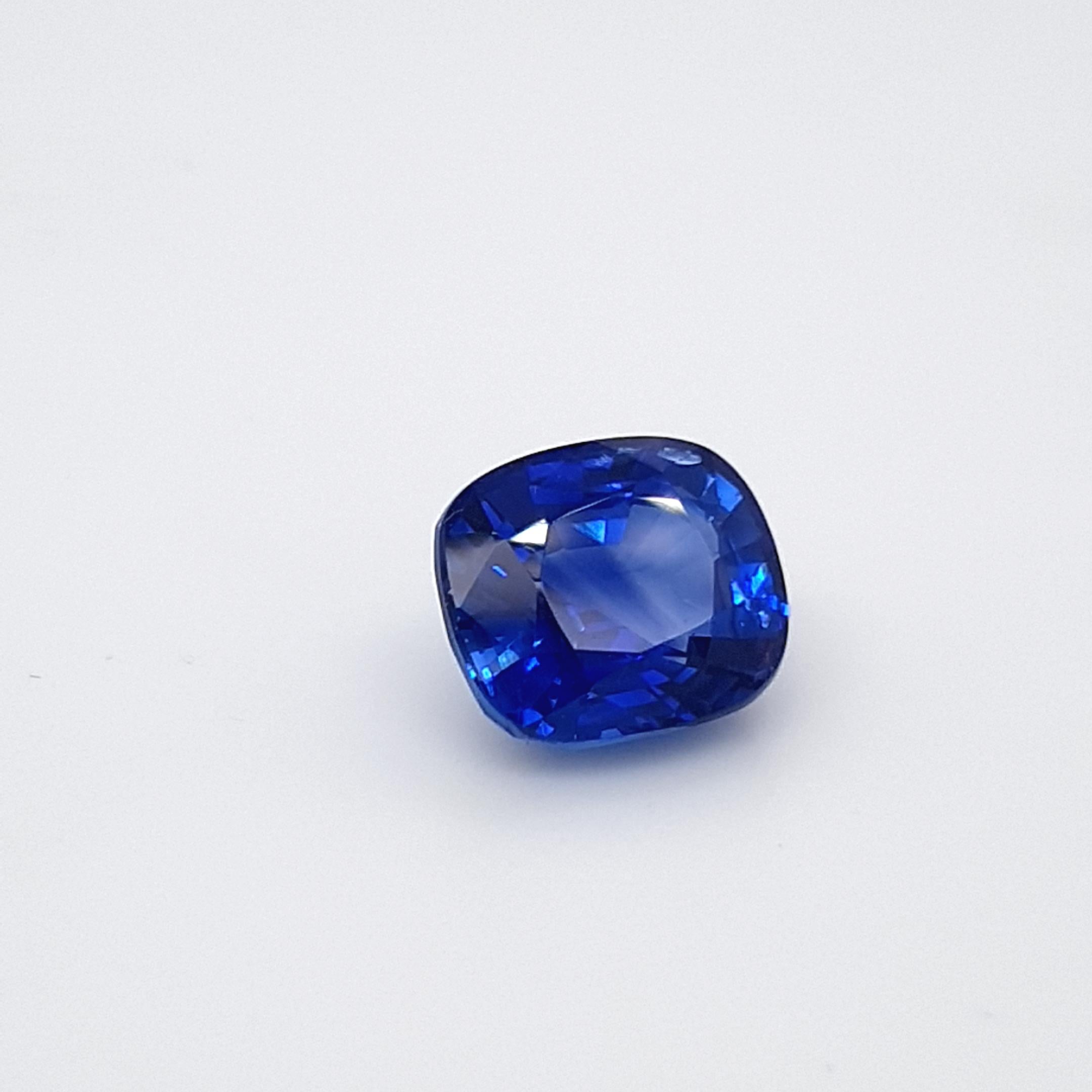 Contemporary Deep Blue Sapphire, Certified Gem, 4, 27 Ct., Loose Gemstone For Sale