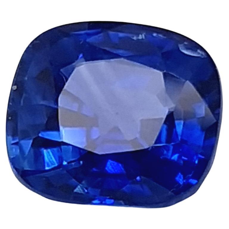 Saphir bleu profond certifié, 4, 27 carats