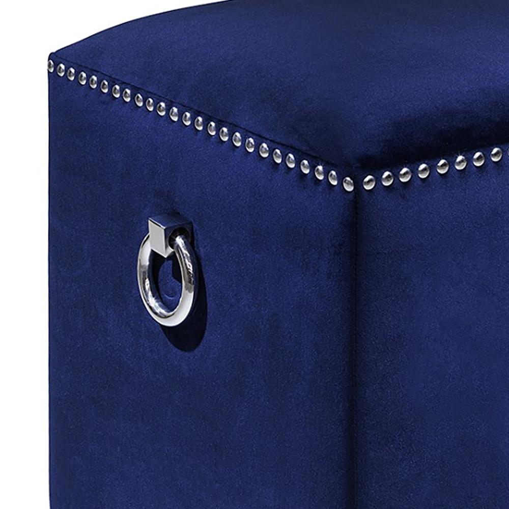 blue velvet stool