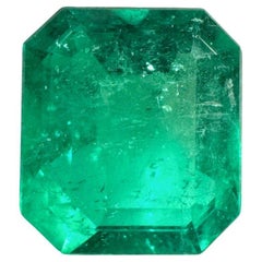 Tief bläulich 2,63 Karat Smaragdschliff Chivor kolumbianischen Smaragd Edelstein - Mai Birthstone