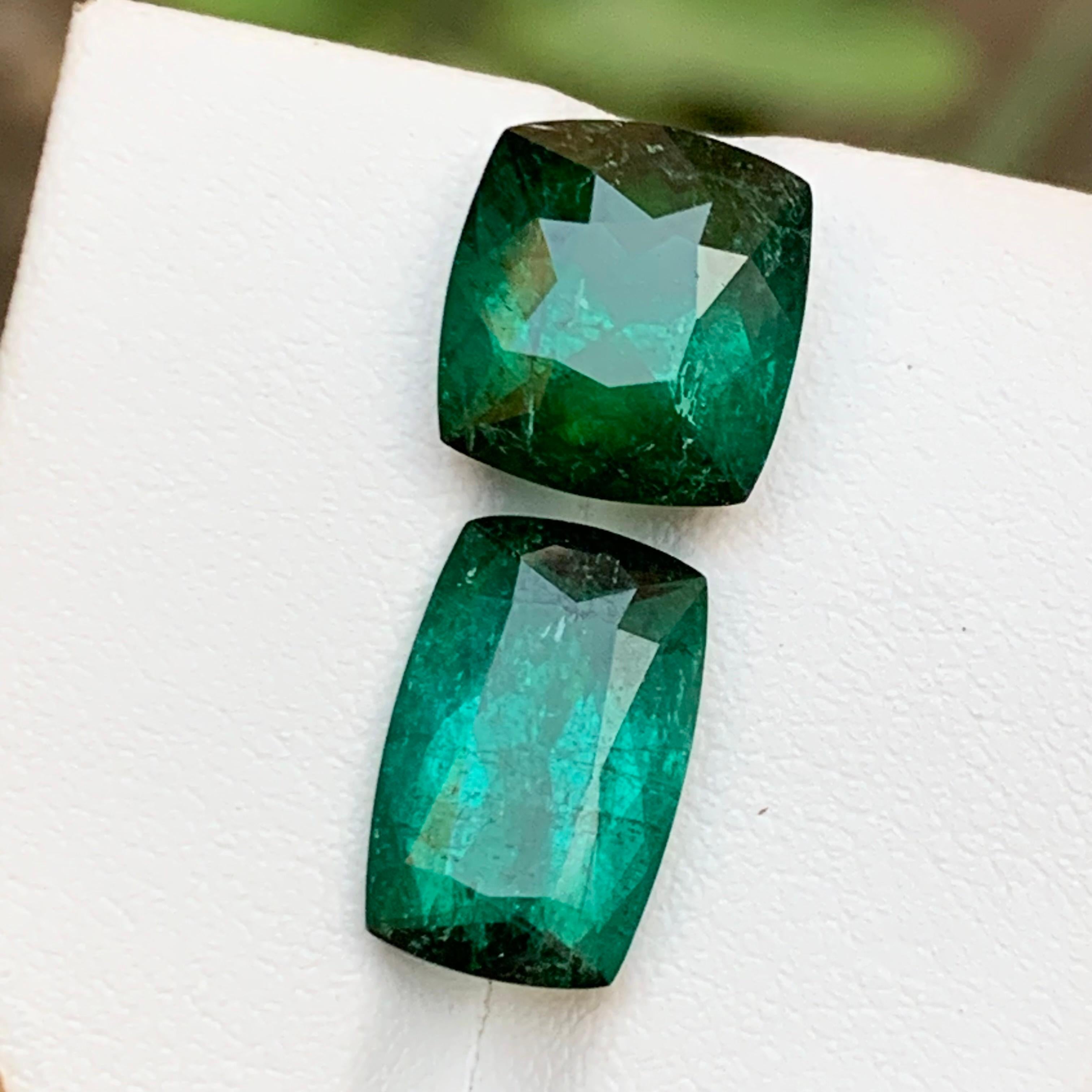 Deep Bluish Green Natural Tourmaline Necklace, Pendant, Bracelet Gemstones 10.75 For Sale 4