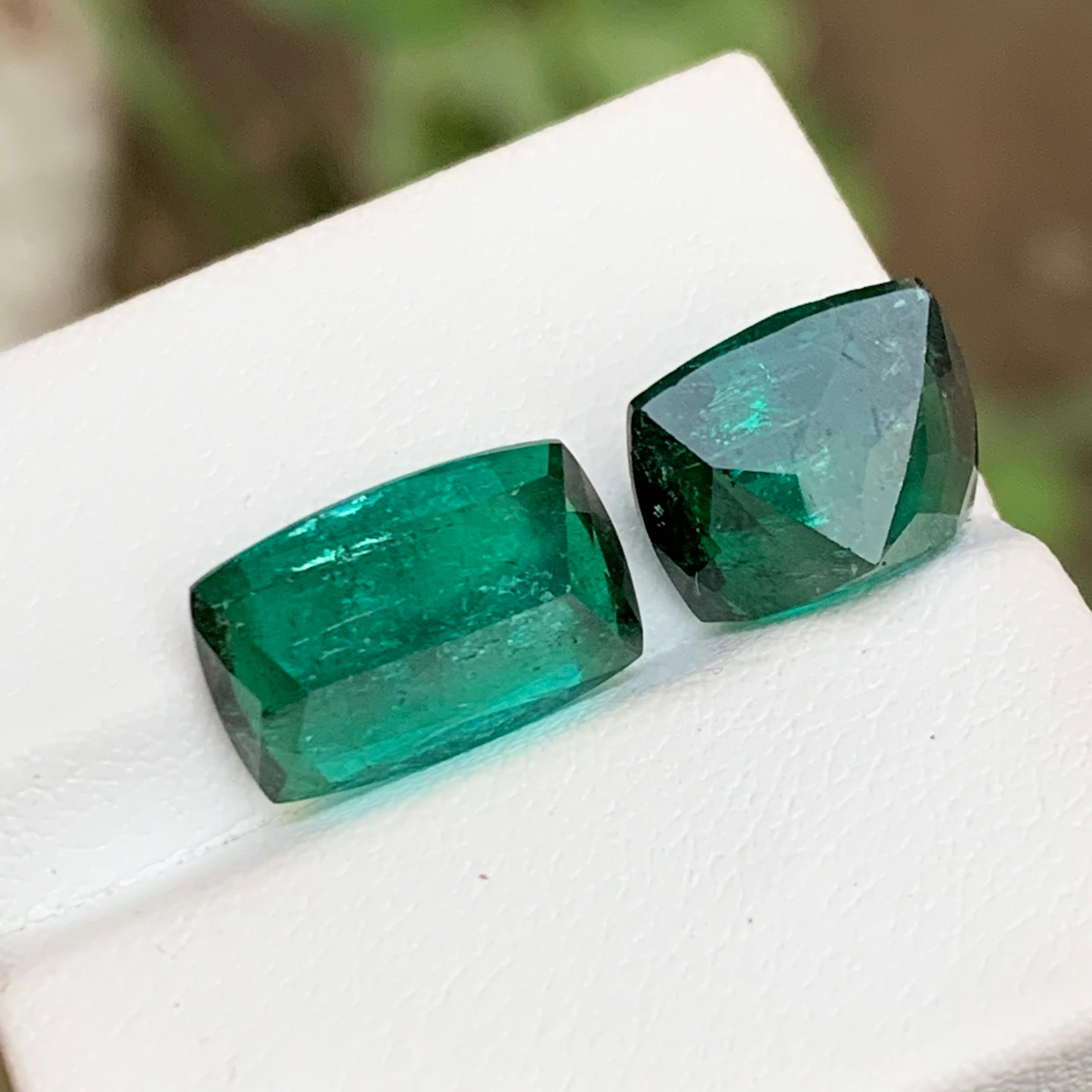 Deep Bluish Green Natural Tourmaline Necklace, Pendant, Bracelet Gemstones 10.75 In New Condition For Sale In Peshawar, PK