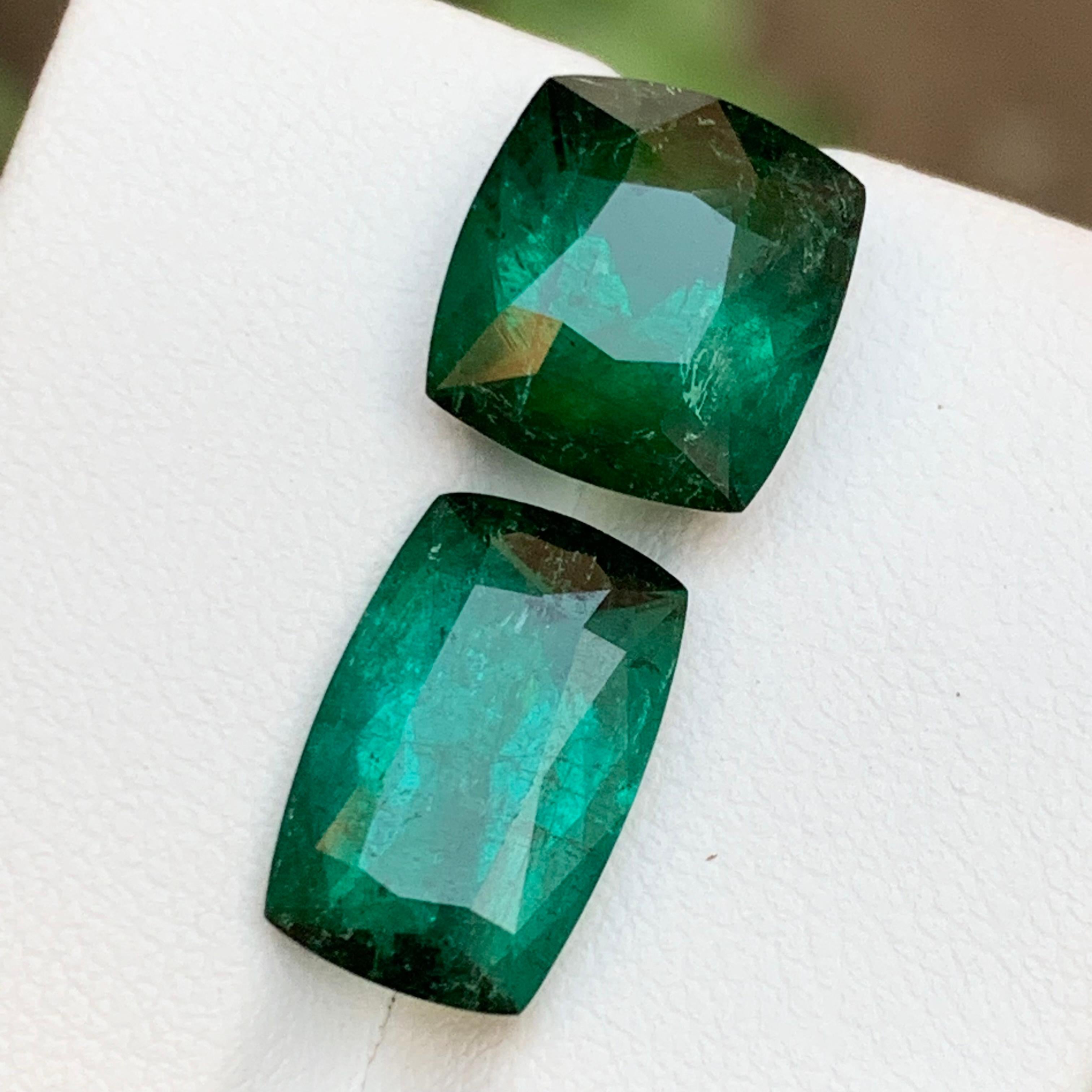 Women's or Men's Deep Bluish Green Natural Tourmaline Necklace, Pendant, Bracelet Gemstones 10.75 For Sale