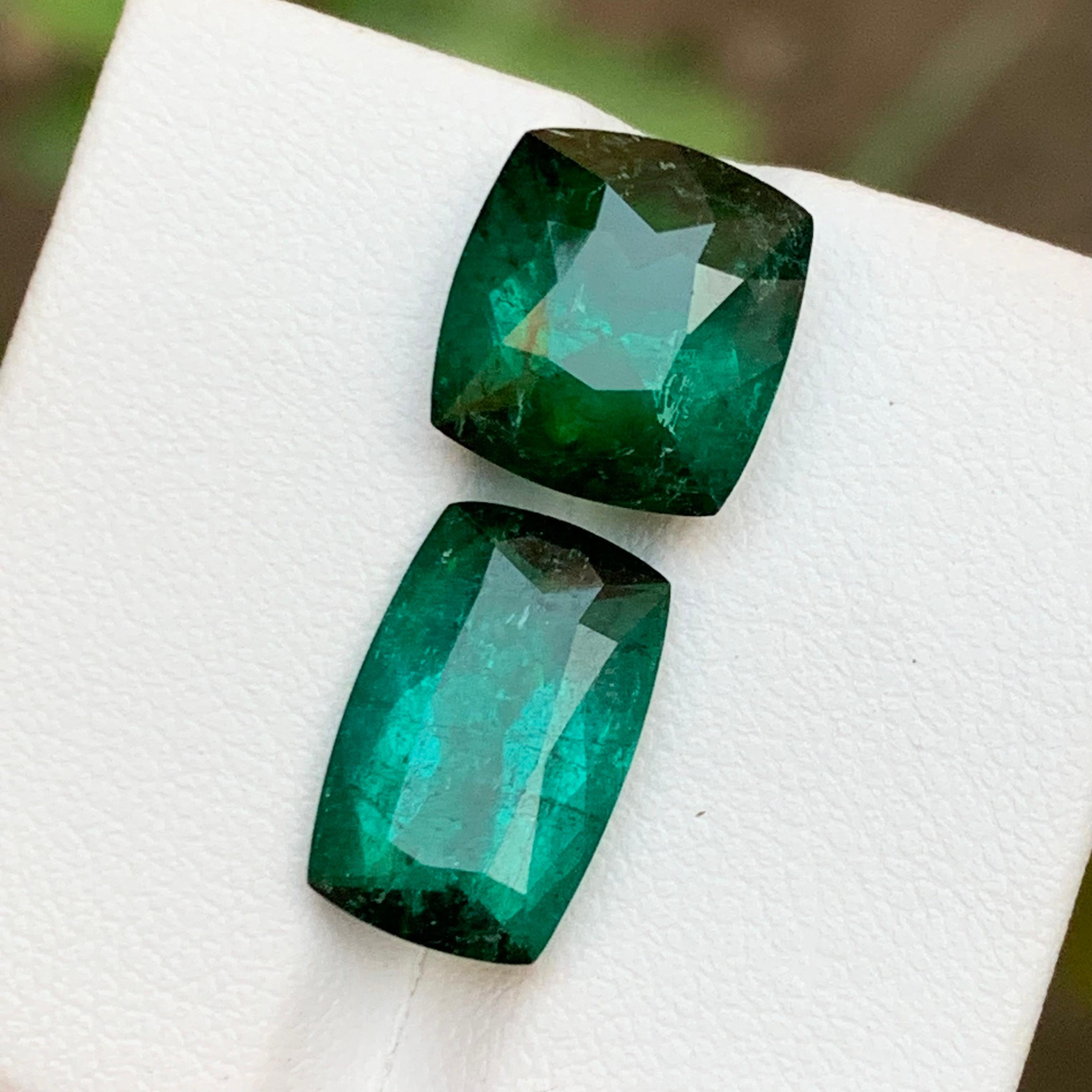 Deep Bluish Green Natural Tourmaline Necklace, Pendant, Bracelet Gemstones 10.75 For Sale 2