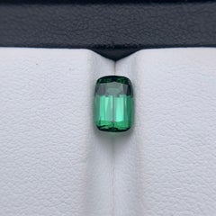 Deep Bluish Green Natural Tourmaline Ring Loose Gemstone 1.40 Ct Cushion Cut