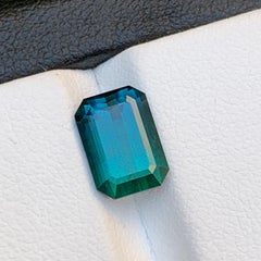 Deep Bluish Green Two Tone Natural Tourmaline Ring Loose Gemstone 3.10 Ct Jewel