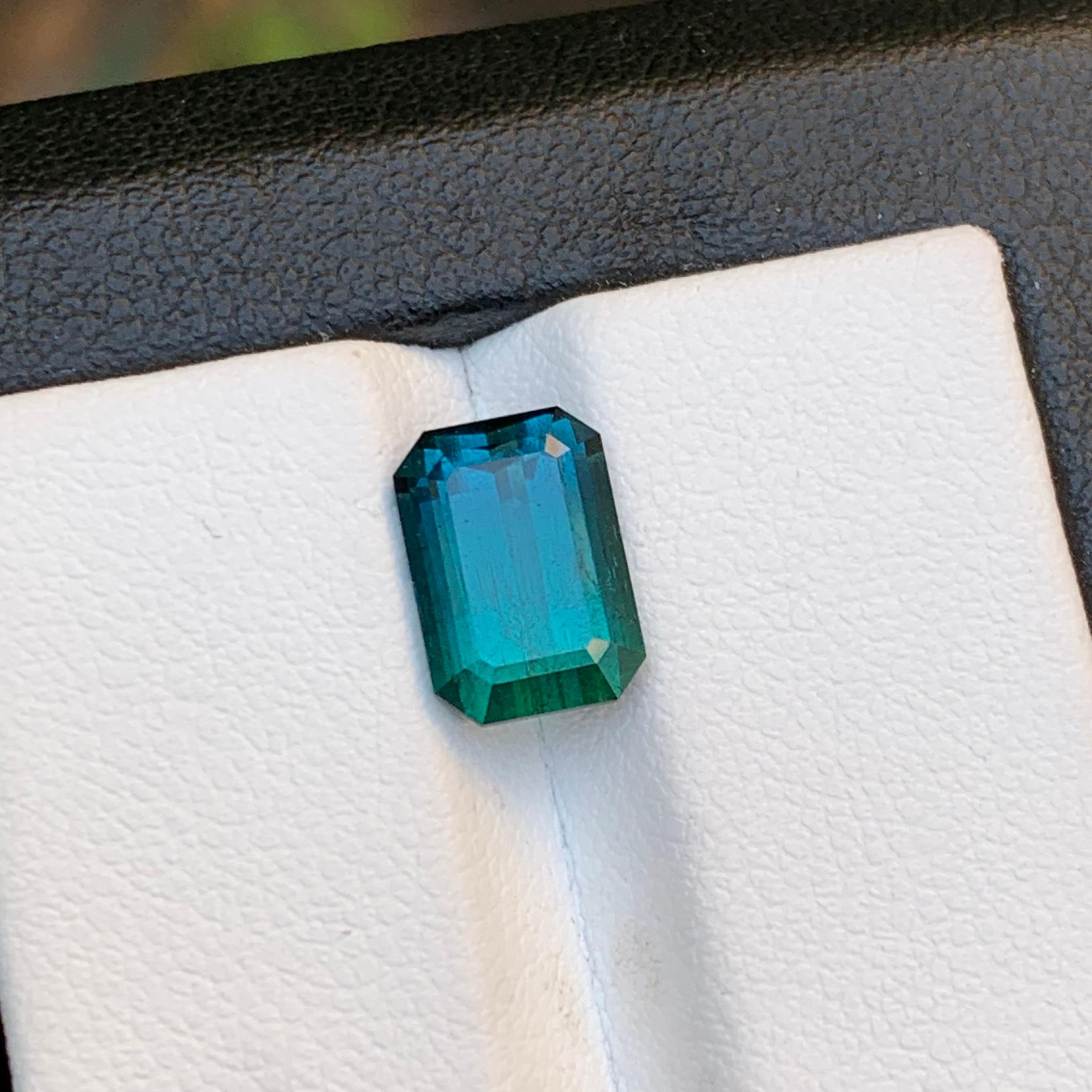 da uomo o donna Anello con tormalina naturale bicolore verde scuro, gemma sfusa da 3,10 ct Jewell in vendita