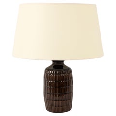 Lampada "Grenade" in ceramica marrone intenso, Francia, anni '50