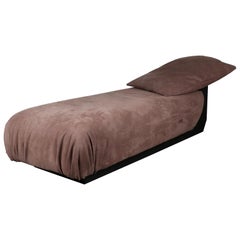 Deep Brown Soft Structure Daybed, Leather Seat & Cushion by Lucas Tyra Morten