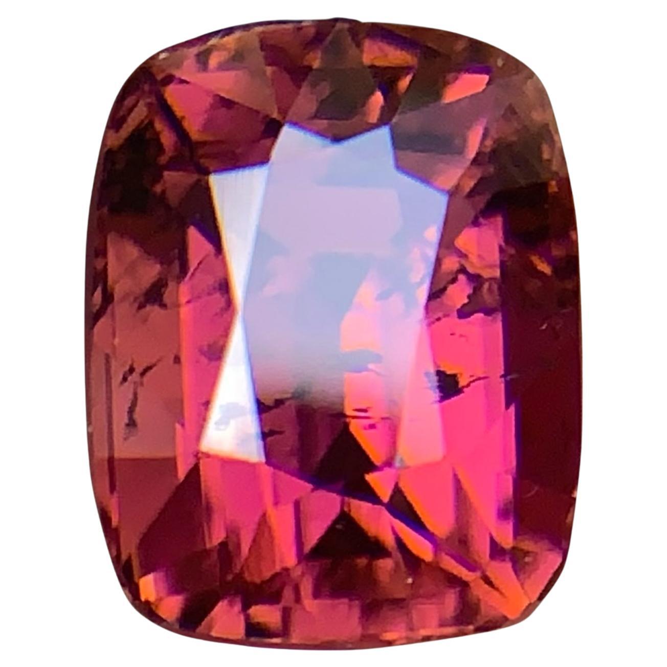 Turmalina rosa pardusca profunda 3,73Ct Piedra natural suelta talla cojín para anillo