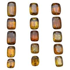 Deep Brownish Yellow Natural Sphene/Titanite Loose Gemstones Lot 31.45Ct-Jewelry