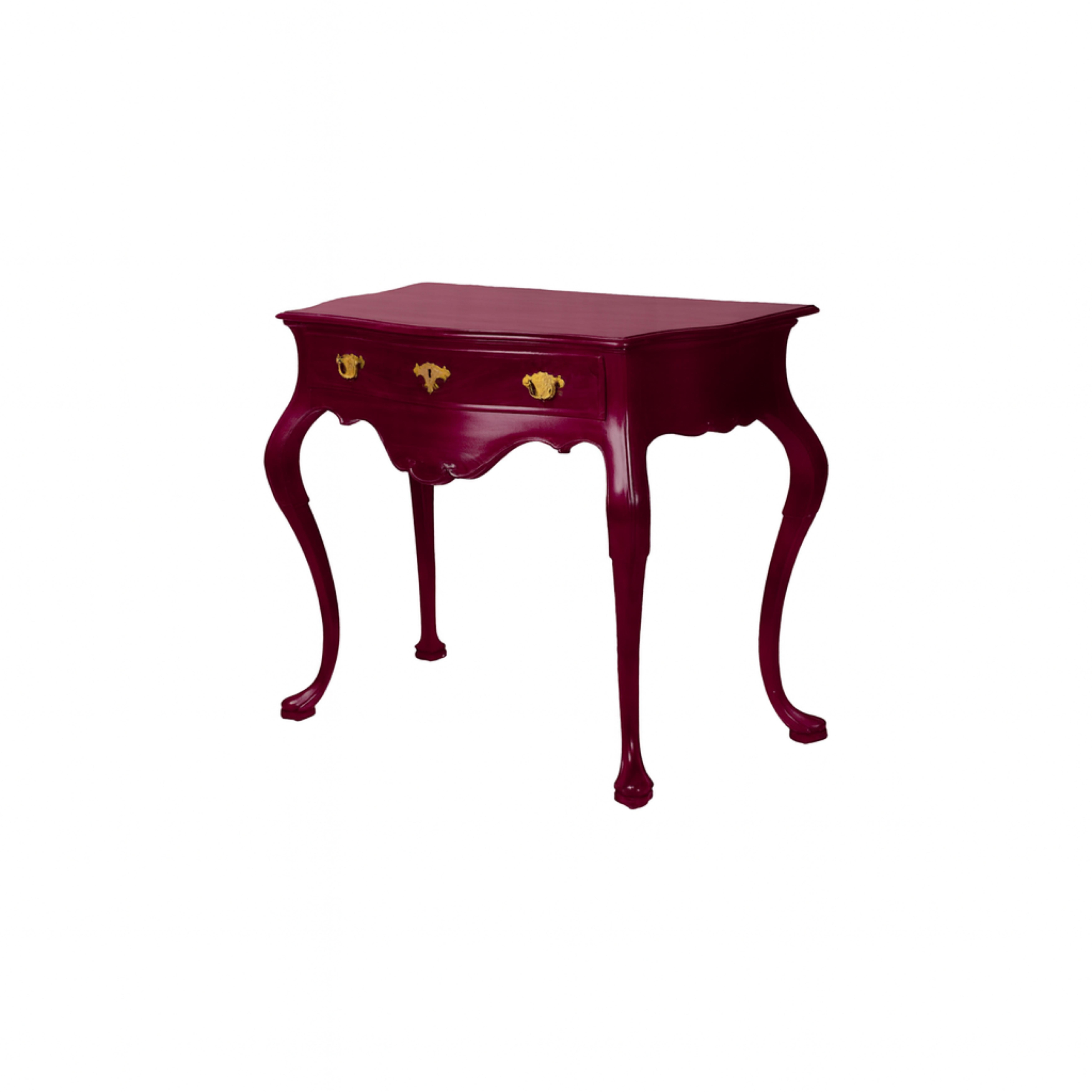 Laiton Deep Burgundy Baroque Styled Commode, 19th Century en vente