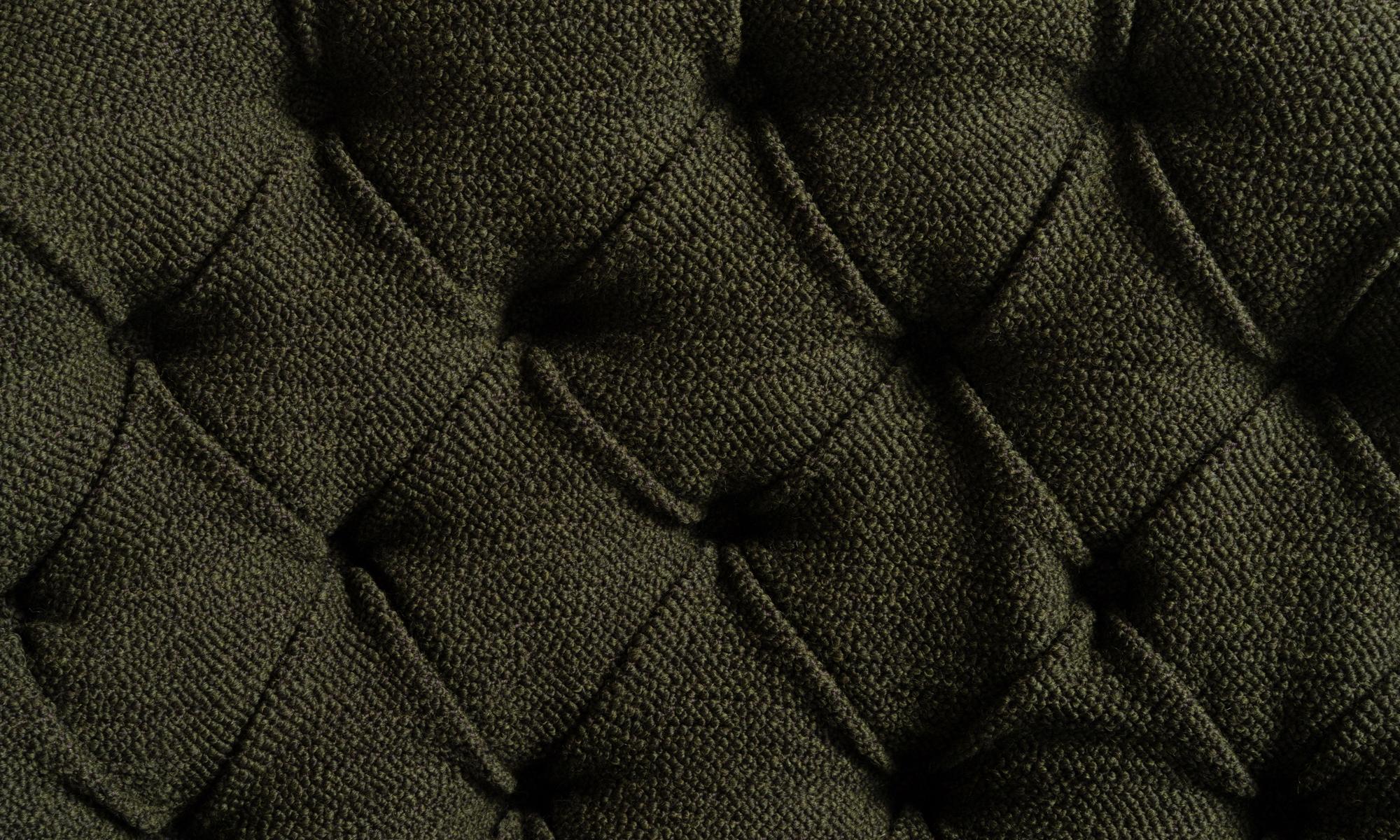 Tufted Armchairs in Wool Blend Textured Fabric  1