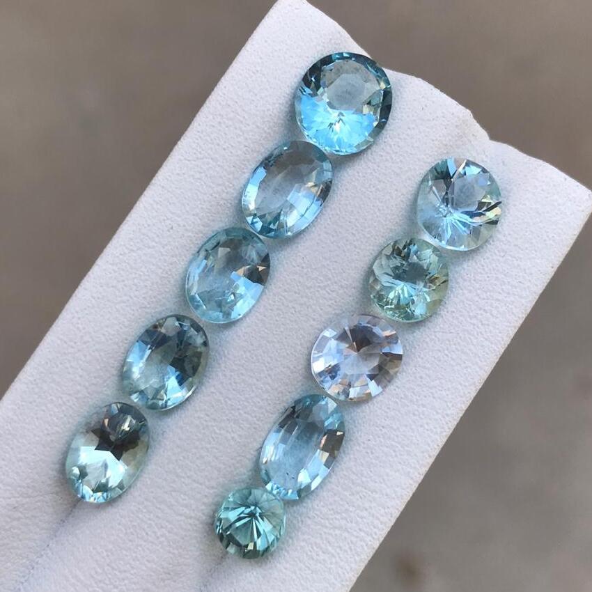 Weight	12.15 carats
Treatment	none
Locality	Africa
Clarity	Have minor visible inclusions
Details	These are the beautiful color finds of natural Aqua, we have different varieties in deep color Aquamarine you can visit Here




Indulge in the allure
