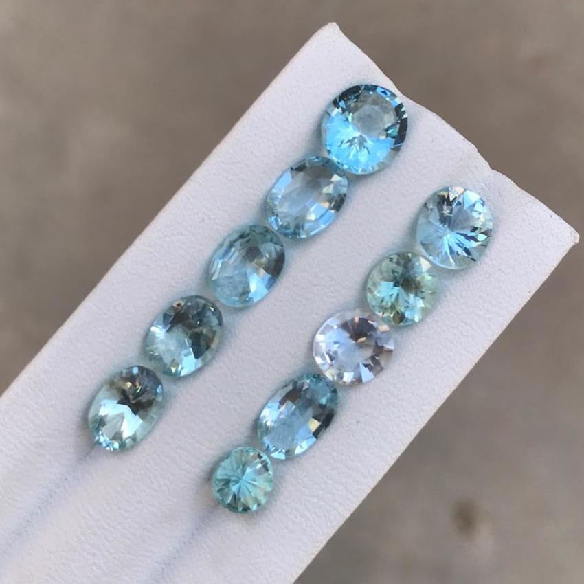 Modern Deep Color Natural Loose Blue Aquamarine Gemstone Lot Ring Size Aquamarine Gems For Sale