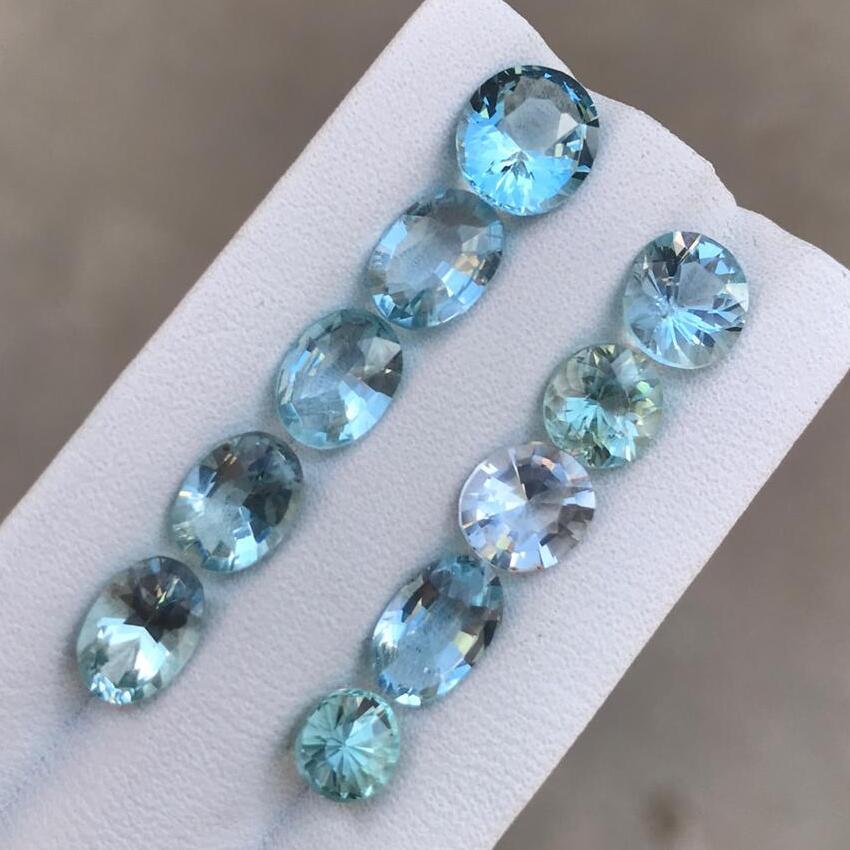 Deep Color Natural Loose Blue Aquamarine Gemstone Lot Ring Size Aquamarine Gems In New Condition For Sale In Bangkok, TH