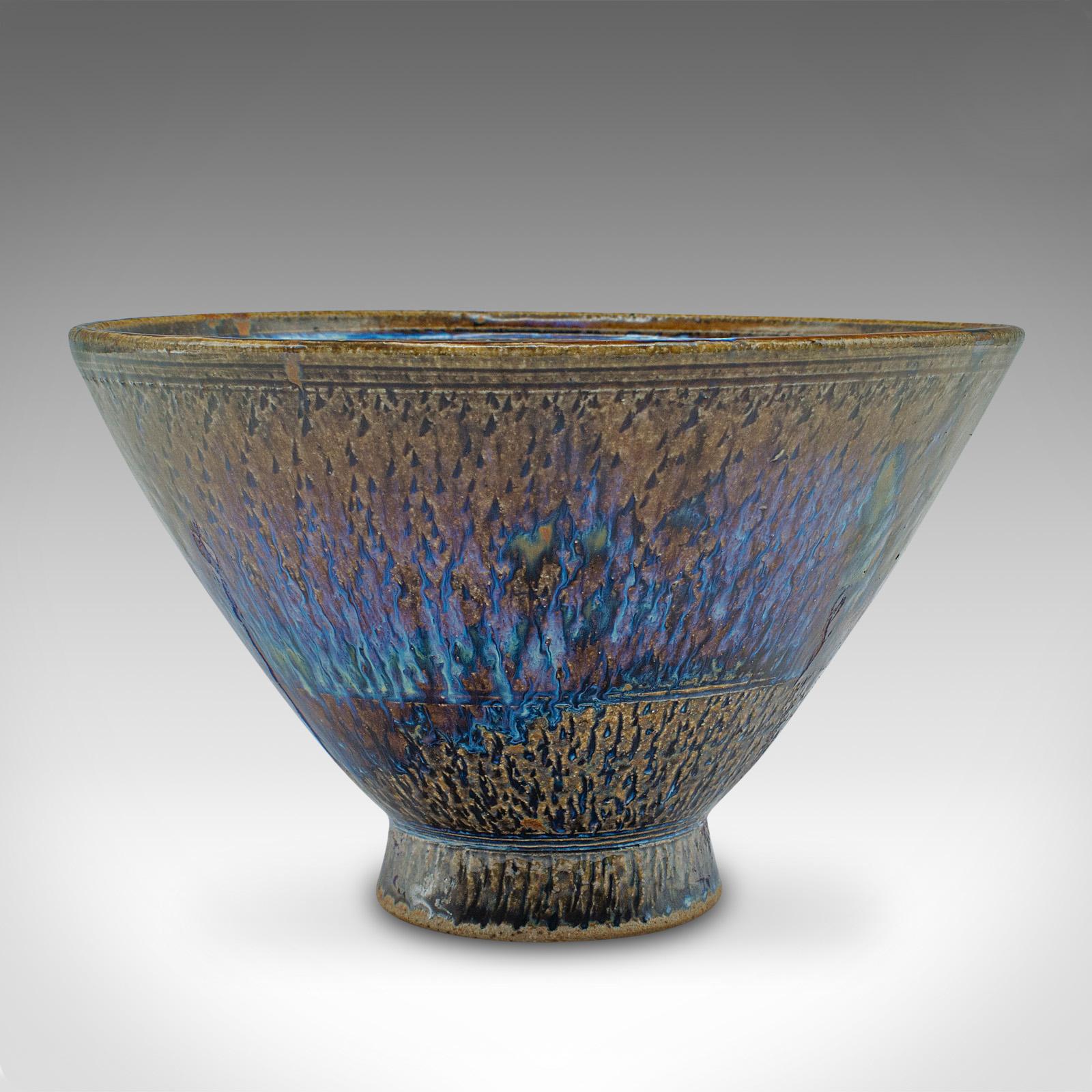 Modern Deep Contemporary Bonbon Dish, English, Ceramic, Serving Bowl, Studio Pottery For Sale