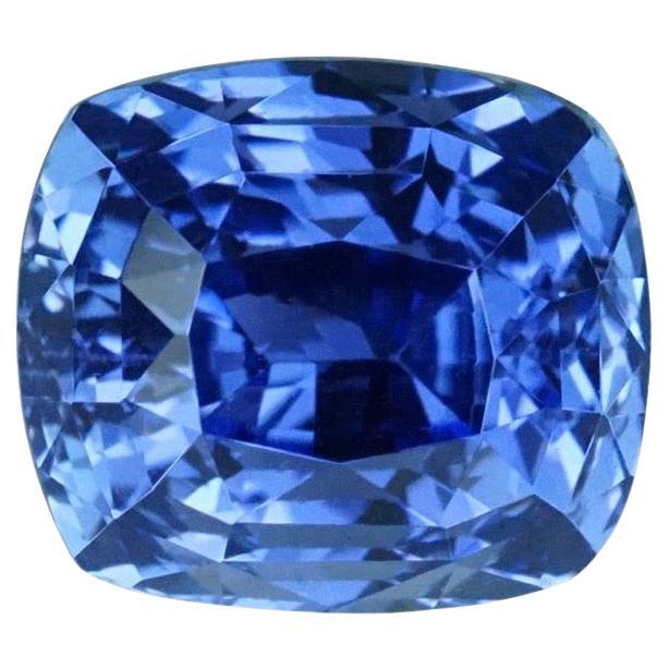 Deep Cornflower Blue Sapphire 3.25 Ct Cushion Unheated, Loose Gemstone For Sale