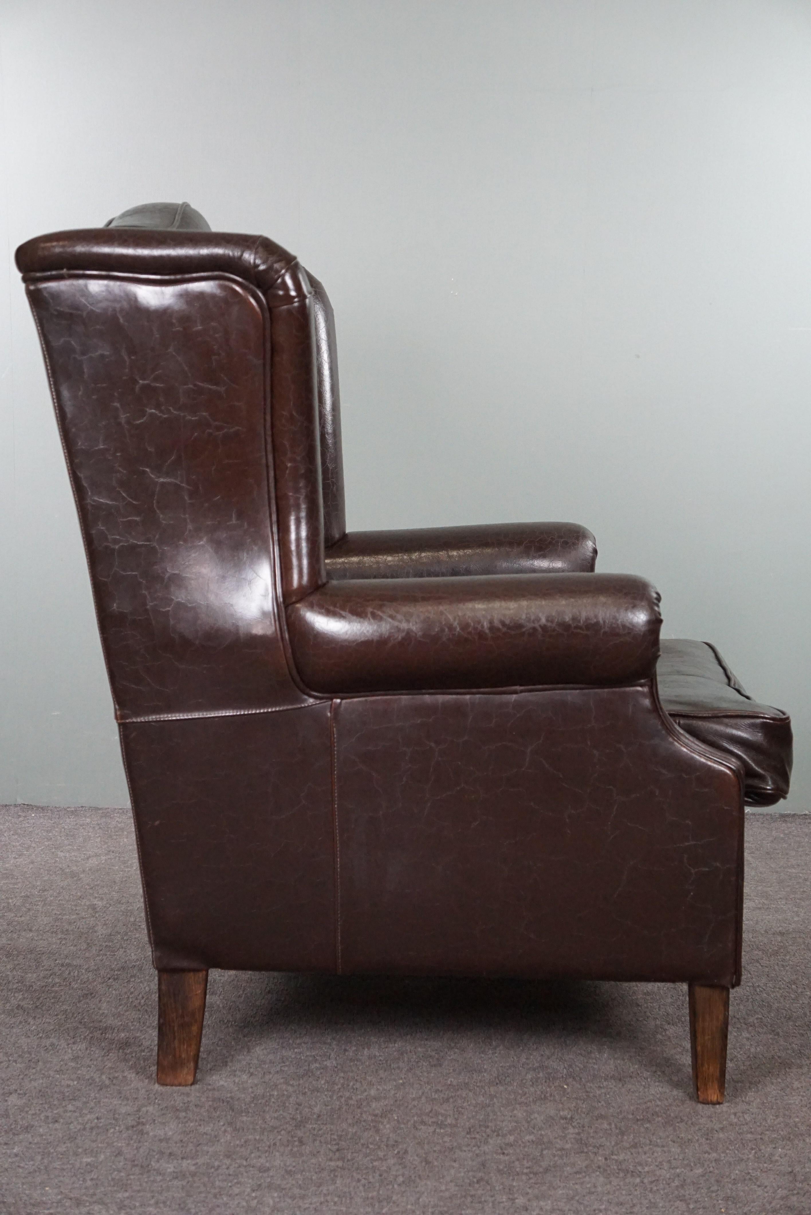 dark brown armchair