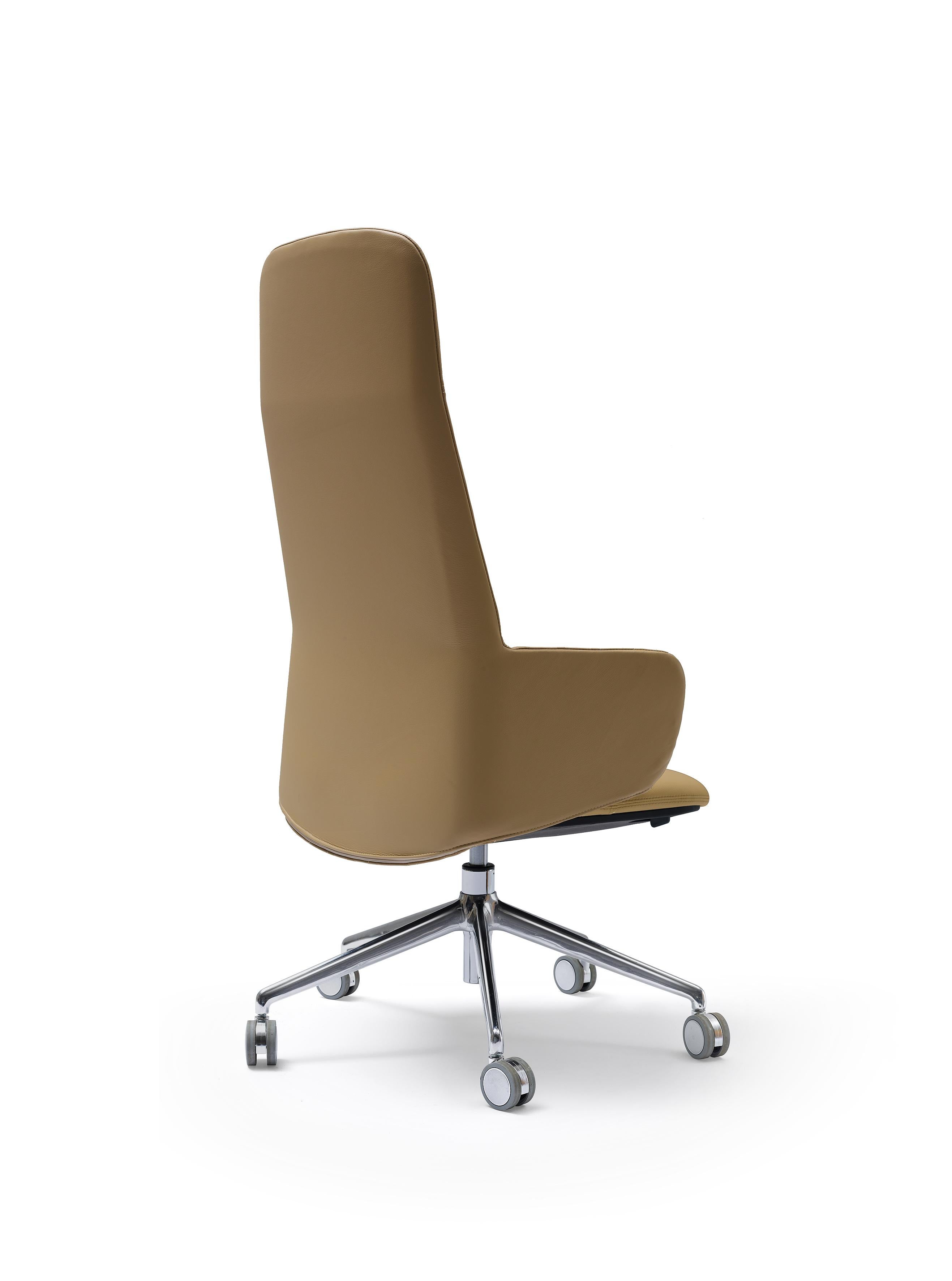 Sillón ejecutivo Deep Diamond de aluminio y piel by Quinti Sedute Otro en venta