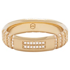 Heart The Stones by Halle Millien Deep Etched Diamond Band with Spindle Pattern
