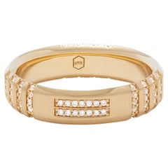 Heart The Stones by Halle Millien Deep Etched Diamond Band with Spindle Pattern