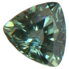Deep Green Blue Australian Sapphire 0.67ct Trillion Triangle Cut Gem