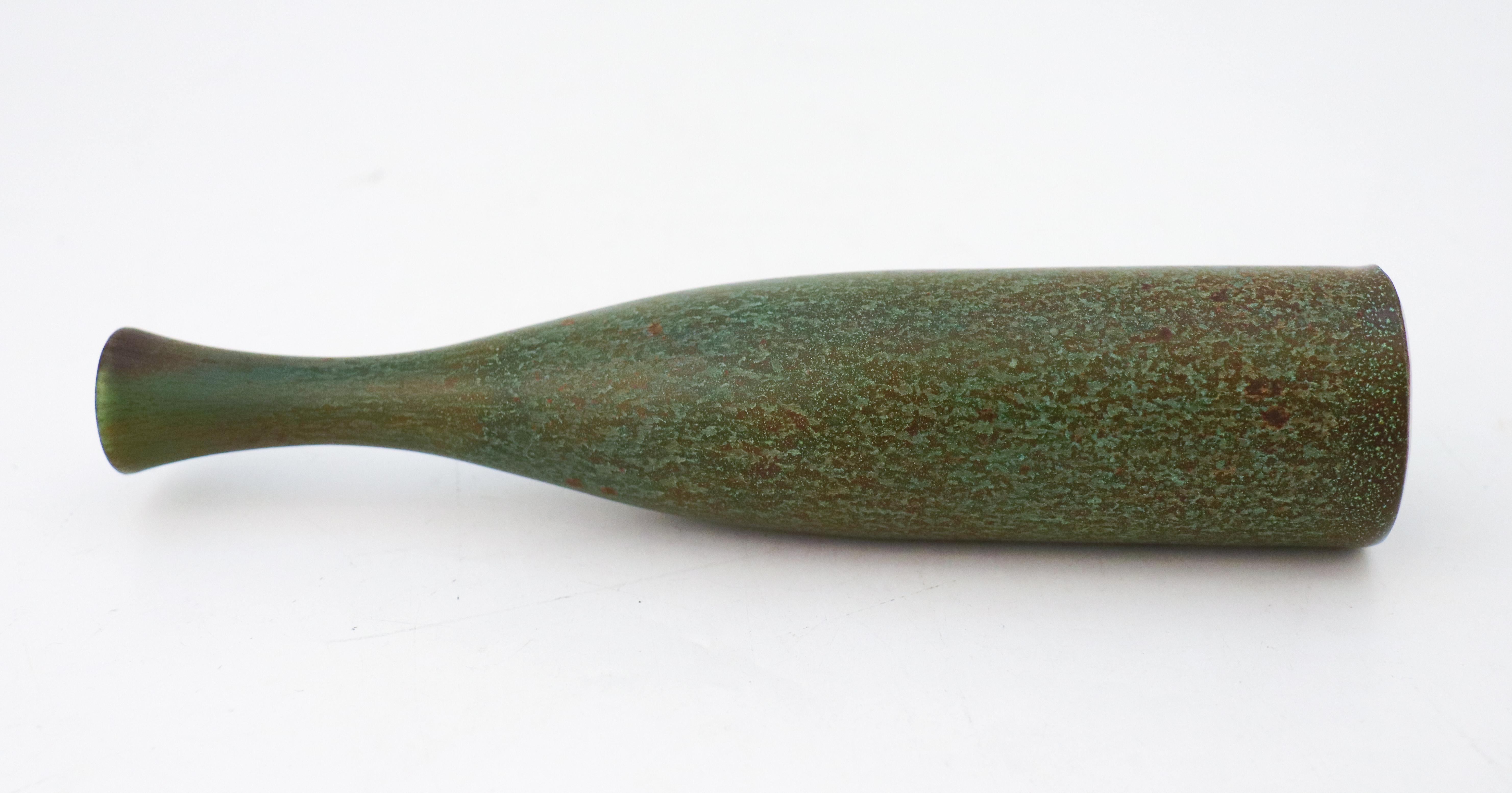 Deep Green Ceramic Vase - Carl-Harry Stålhane - Rörstrand - Mid 20th Century For Sale 1