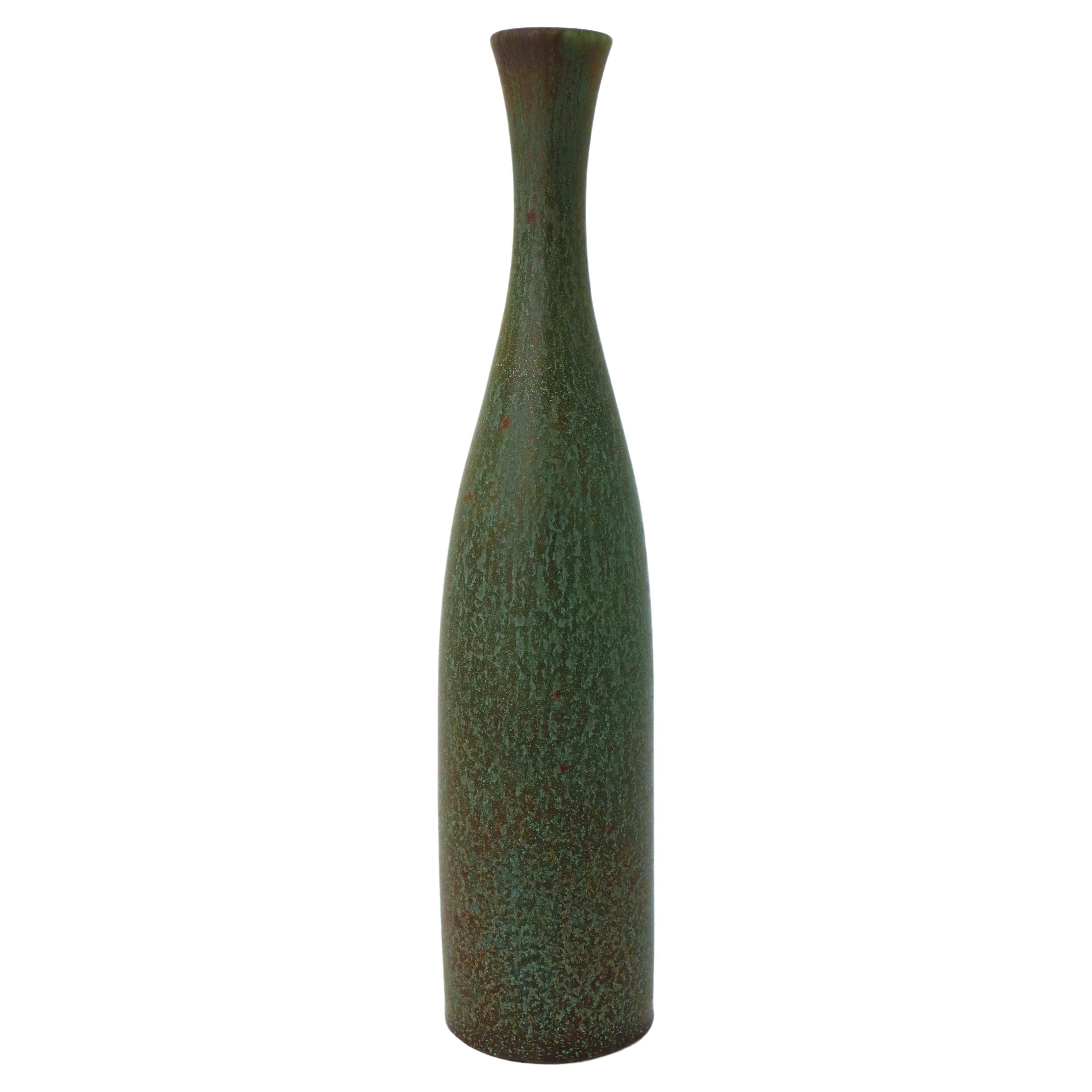 Deep Green Ceramic Vase - Carl-Harry Stålhane - Rörstrand - Mid 20th Century