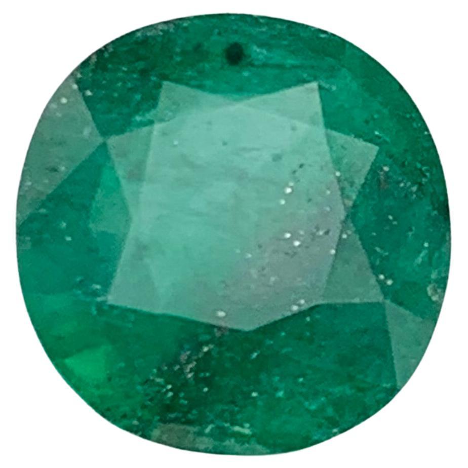 Deep Green Emerald 3.80 Ct Natural Loose Gemstone Round Cut for Ring or Jewelry in vendita