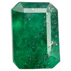 Anillo Esmeralda Natural Verde Profundo Gema Suelta 1,65 qt Corte Esmeralda para Joyería