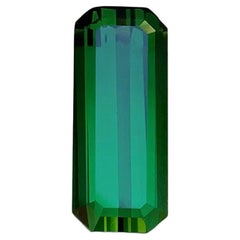 Deep Green Natural Tourmaline Gemstone Emerald Cut, 6.25 Ct-for Jewelry Setting