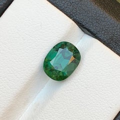 Deep Green Natural Tourmaline Ring Loose Gemstone 3.20 Ct Cushion Cut-Jewelry
