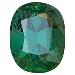 Tiefgrüner natürlicher Turmalin Ring Lose Edelstein 3.20 Ct Cushion Cut-Schmuck