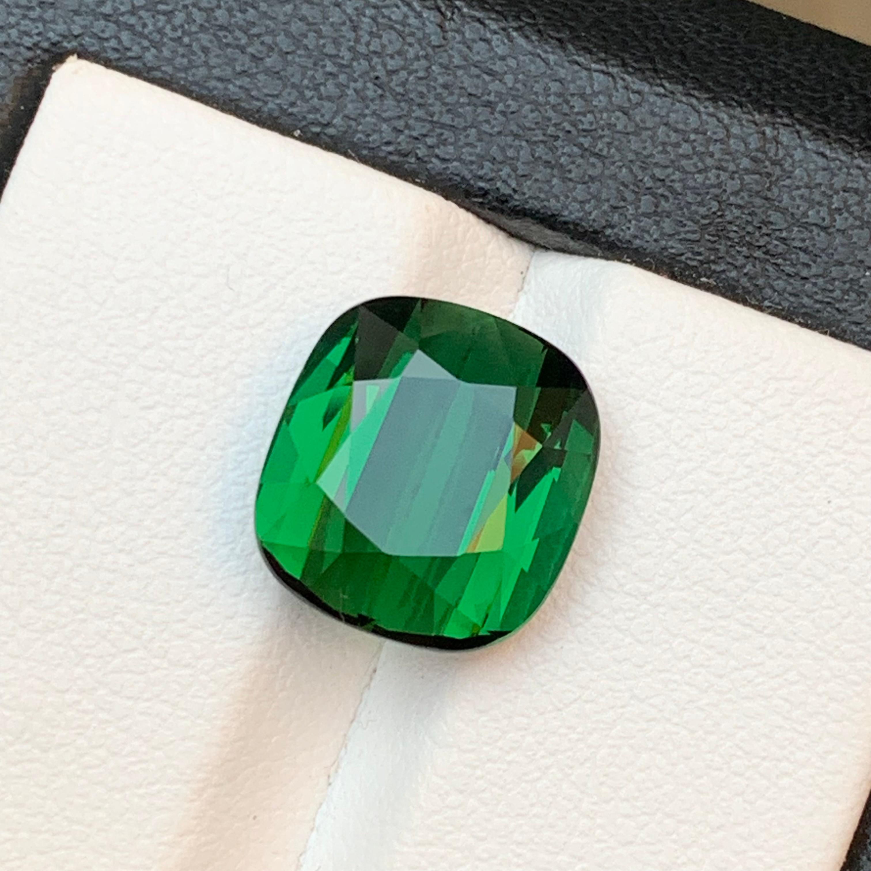 Deep Green Natural Tourmaline Loose  Gemstone for Ring, Necklace Pendant or any other Jewelry Setting-Cushion Cut

💎 GEMSTONE TYPE: Tourmaline
⚖️ WEIGHT: 6.85 Carats
🪚 SHAPE & CUT: Cushion Cut
📏 SIZE (MM): 11.79 x 10.91 x 6.46
🌈 COLOR: Deep