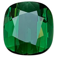 Tiefgrüner natürlicher Turmalin Ring Lose Edelstein 6.85 Ct Cushion Cut-Schmuck