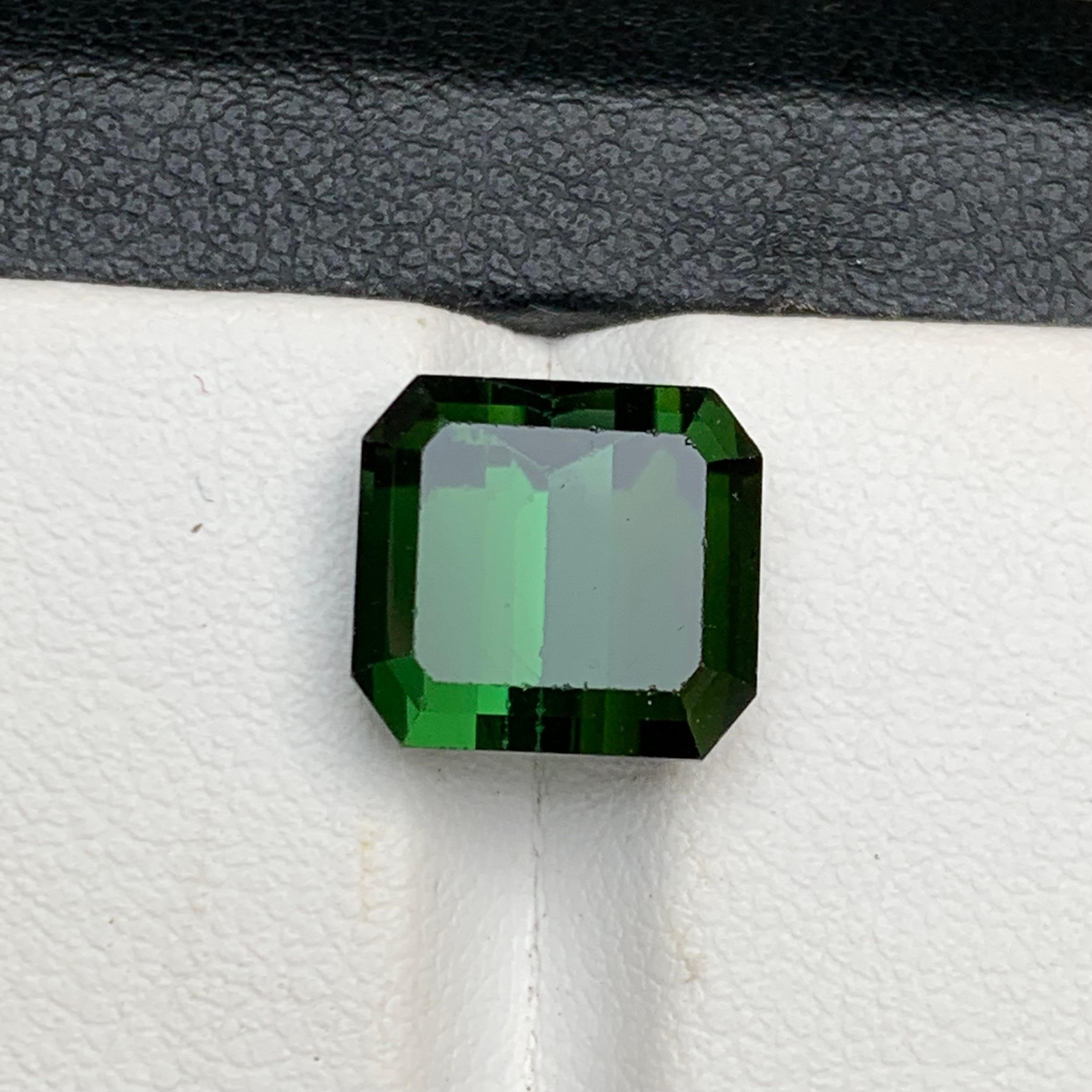 Tiefgrüner natürlicher Turmalin Ring, Anhänger Loser Edelstein 6,50 Ct Smaragdschliff im Angebot 7