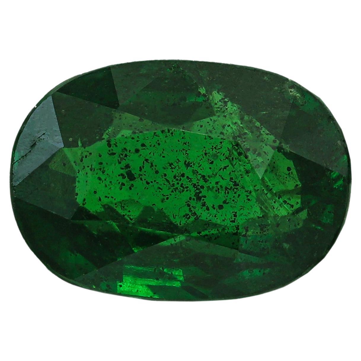 Deep Green Natural Tsavorite Garnet 1.475 Carats Garnet Gemstone Garnet For Ring