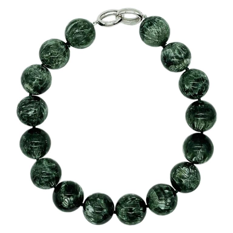 Incredible Sterling Silver Russian Seraphinite Pendant Necklace and Earrings Set Incredible Sterling Silver Russian Seraphinite Pendant Necklace and Earrings Set