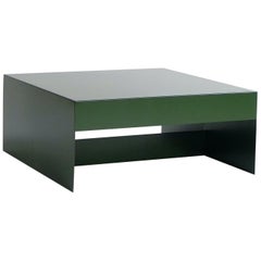 Deep Green, Single Form Square Aluminium Coffee Table, Customisable