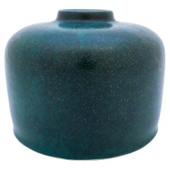 Deep Green Stoneware Vase, Carl-Harry Stålhane, Rörstrand, 1963