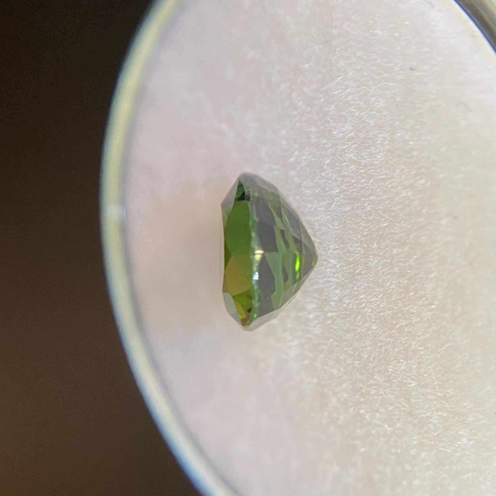 Deep Green Tourmaline 1.17ct Pear Cut Loose Gemstone 1