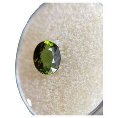Deep Green Tourmaline 1.18ct Oval Cut Loose Gemstone