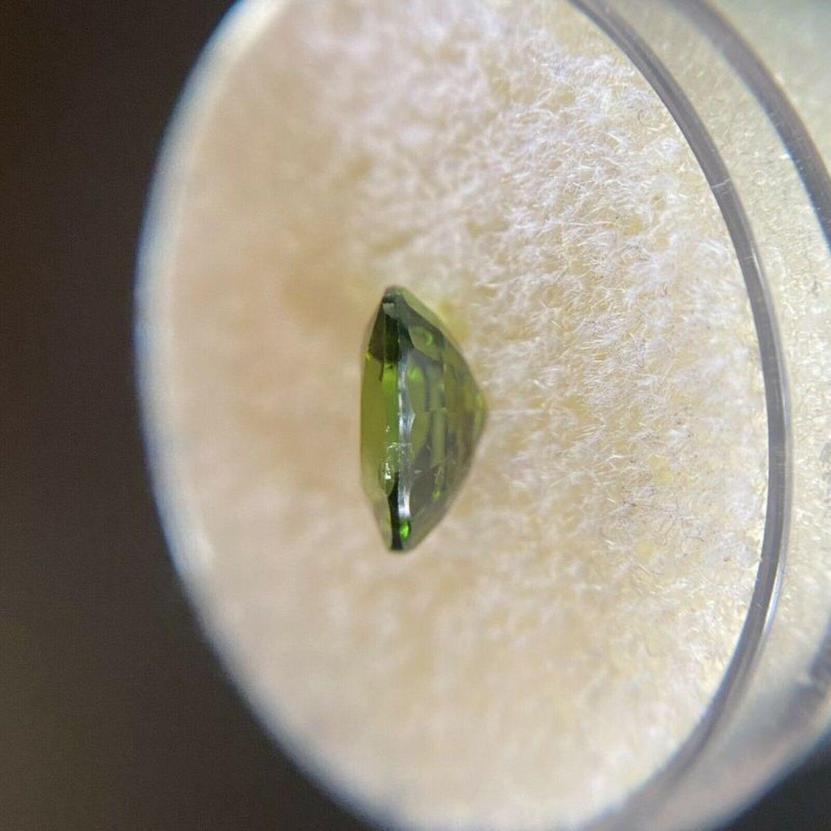 Deep Green Tourmaline 1.38ct Pear Cut Loose Gemstone 6