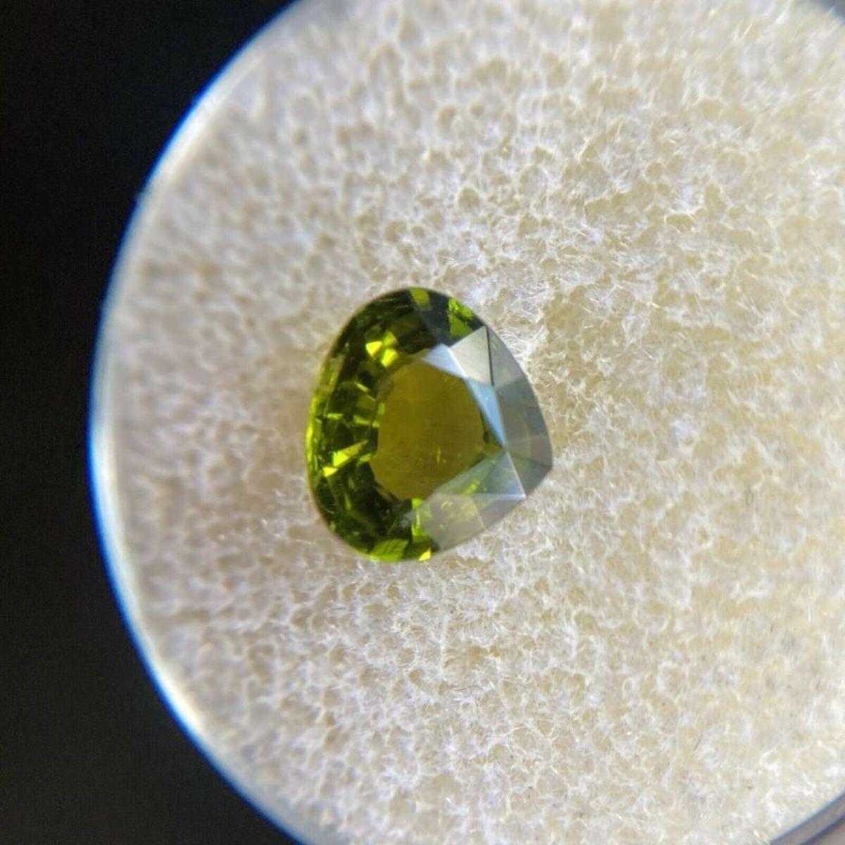 Deep Green Tourmaline 1.38ct Pear Cut Loose Gemstone In New Condition In Birmingham, GB