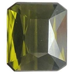 Deep Green Tourmaline 1.90ct Octagon Emerald Cut Loose Gemstone