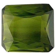 Deep Green Tourmaline 2.12ct Octagon Emerald Cut Loose Gem