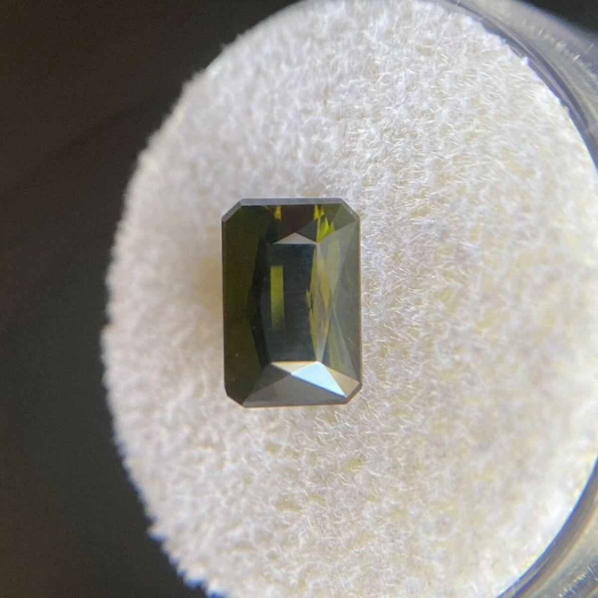 Deep Green Tourmaline 2.43ct Octagon Emerald Cut Loose Gem 3