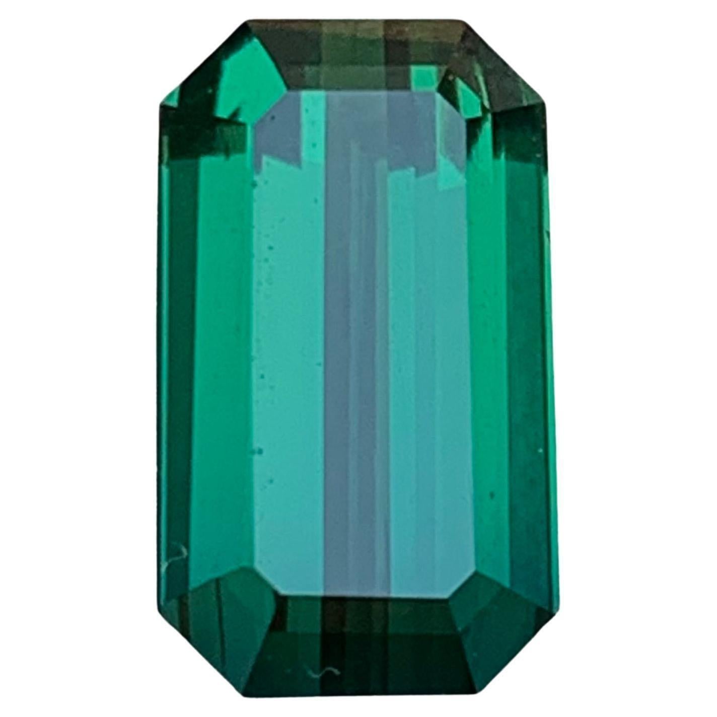 Deep Green Tourmaline 5.45 Ct Emerald Cut Natural Loose Gemstone for Ring Jewel For Sale